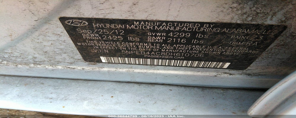 5NPEB4AC8DH610706 2013 HYUNDAI SONATA photo no. 9