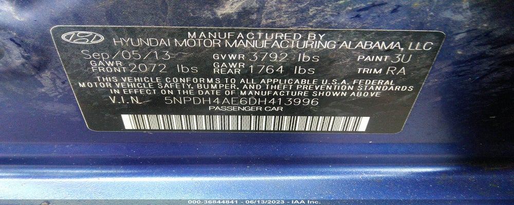 5NPDH4AE6DH413996 2013 HYUNDAI ELANTRA photo no. 9