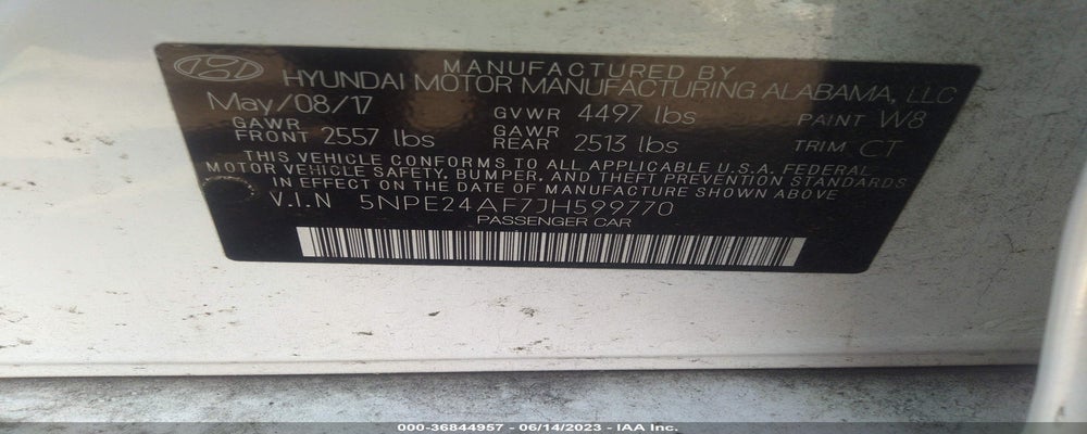 5NPE24AF7JH599770 2018 HYUNDAI SONATA photo no. 9