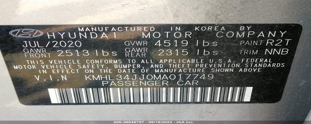 KMHL34JJ0MA017749 2021 HYUNDAI SONATA HYBRID photo no. 9
