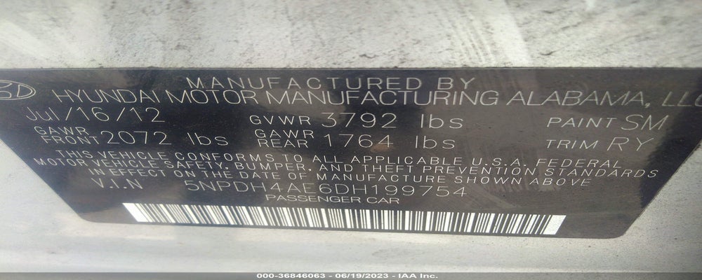 5NPDH4AE6DH199754 2013 HYUNDAI ELANTRA photo no. 9