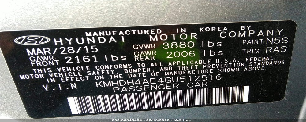 KMHDH4AE4GU512516 2016 HYUNDAI ELANTRA photo no. 9