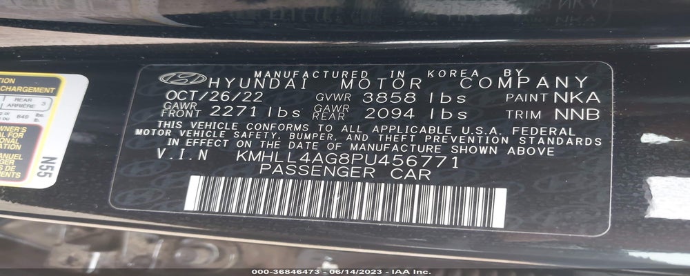 KMHLL4AG8PU456771 2023 HYUNDAI ELANTRA photo no. 9
