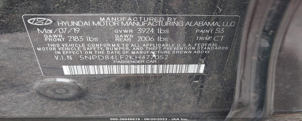 5NPD84LF2KH477052 2019 HYUNDAI ELANTRA photo no. 9
