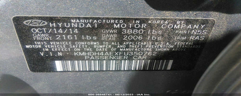 KMHDH4AEXFU350762 2015 HYUNDAI ELANTRA photo no. 9