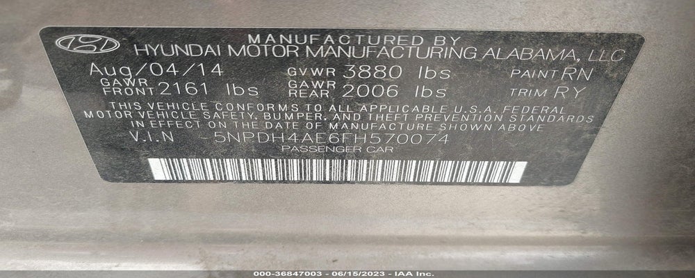 5NPDH4AE6FH570074 2015 HYUNDAI ELANTRA photo no. 9