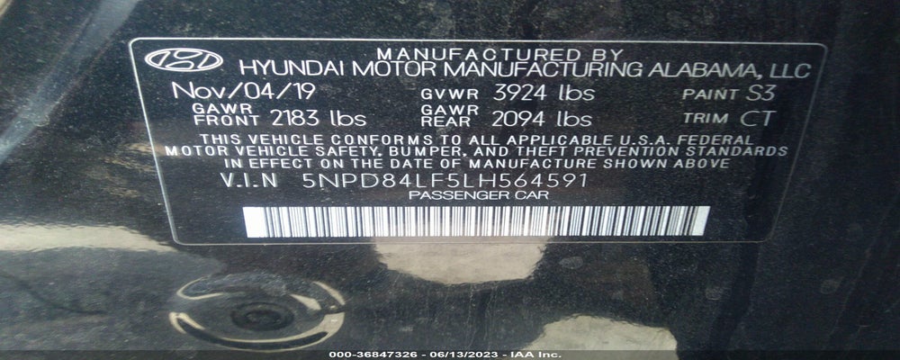 5NPD84LF5LH564591 2020 HYUNDAI ELANTRA photo no. 9