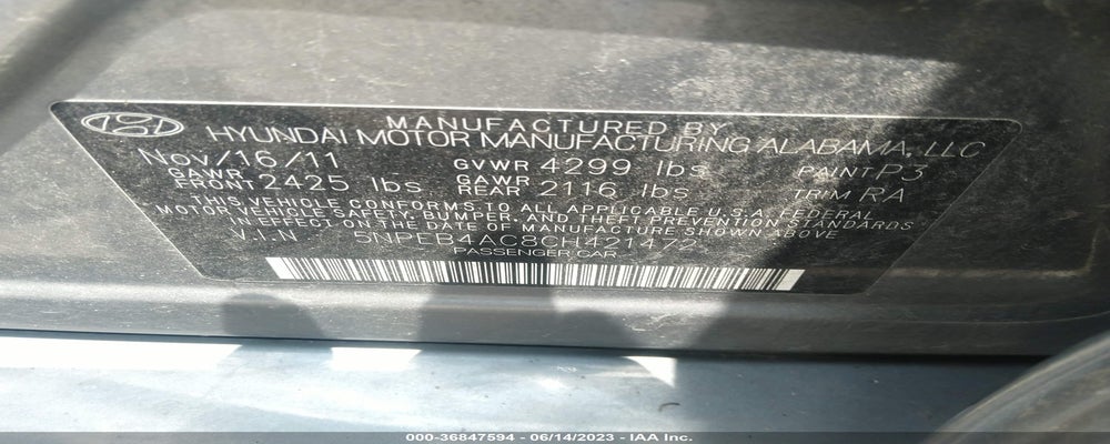 5NPEB4AC8CH421472 2012 HYUNDAI SONATA photo no. 9