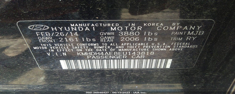 KMHDH4AE8EU143818 2014 HYUNDAI ELANTRA photo no. 9