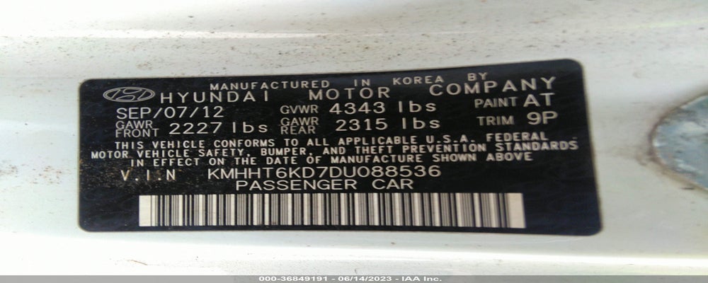 KMHHT6KD7DU088536 2013 HYUNDAI GENESIS COUPE photo no. 9