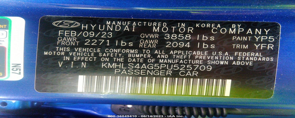 KMHLS4AG5PU525709 2023 HYUNDAI ELANTRA photo no. 9