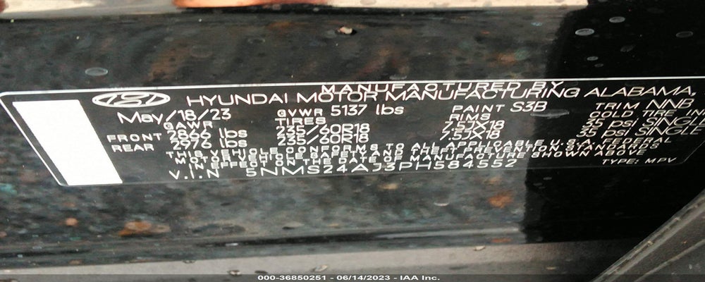 5NMS24AJ3PH584552 2023 HYUNDAI SANTA FE photo no. 9