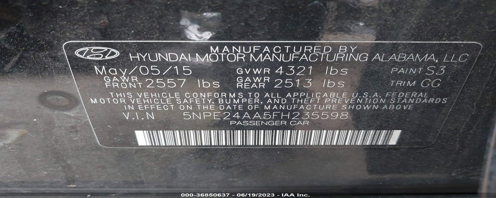 5NPE24AA5FH235598 2015 HYUNDAI SONATA photo no. 9