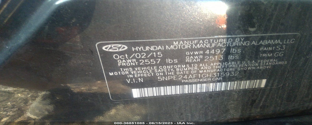 5NPE24AF1GH315932 2016 HYUNDAI SONATA photo no. 9