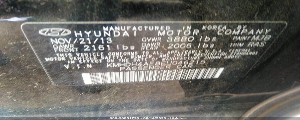 KMHDH4AE8EU046215 2014 HYUNDAI ELANTRA photo no. 9