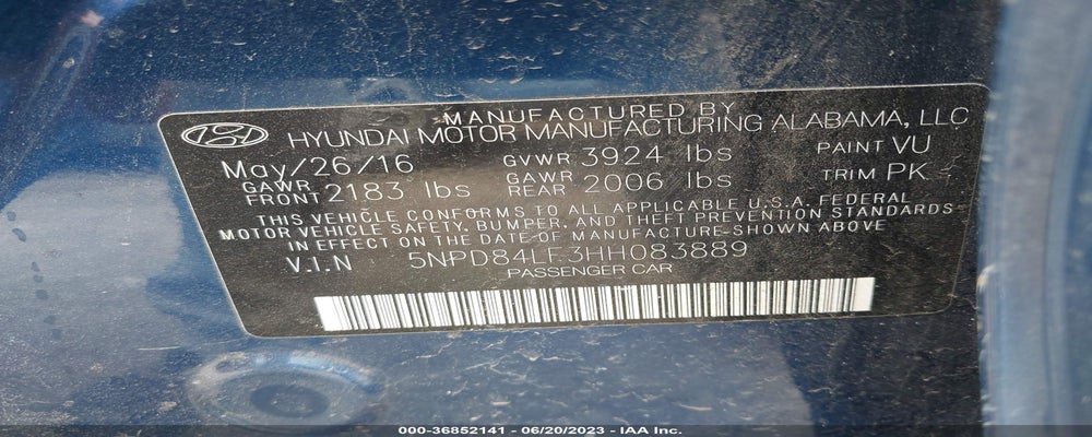 5NPD84LF3HH083889 2017 HYUNDAI ELANTRA photo no. 9
