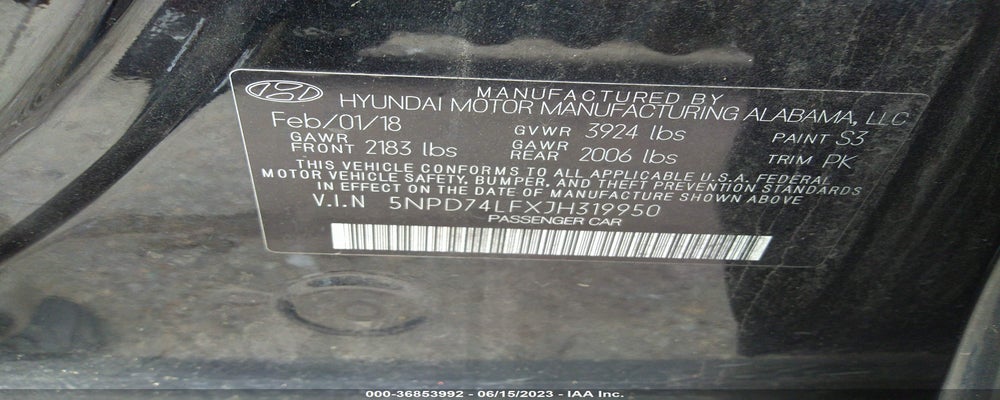 5NPD74LFXJH319950 2018 HYUNDAI ELANTRA photo no. 9