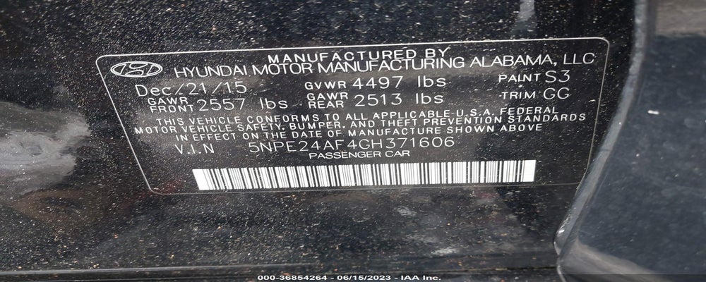 5NPE24AF4GH371606 2016 HYUNDAI SONATA photo no. 9