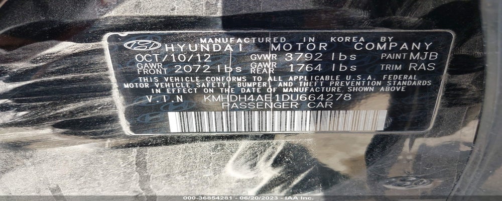 KMHDH4AE1DU664278 2013 HYUNDAI ELANTRA photo no. 9