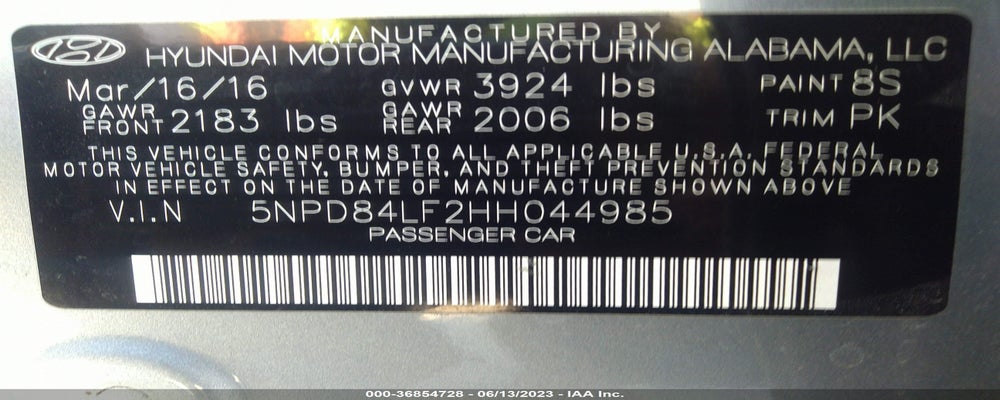 5NPD84LF2HH044985 2017 HYUNDAI ELANTRA photo no. 9