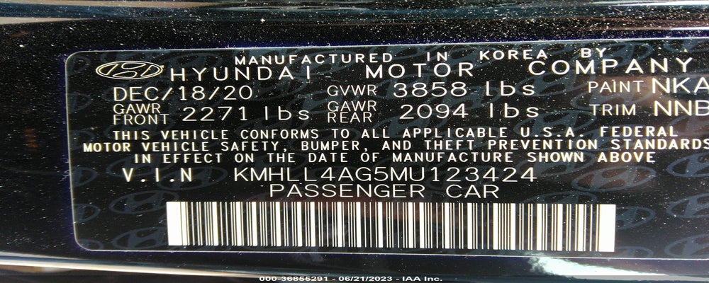KMHLL4AG5MU123424 2021 HYUNDAI ELANTRA photo no. 9