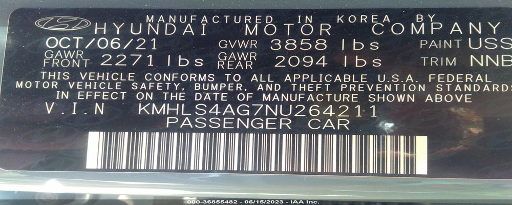 KMHLS4AG7NU264211 2022 HYUNDAI ELANTRA photo no. 9