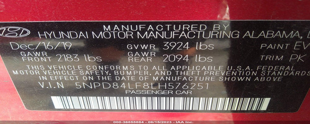 5NPD84LF8LH576251 2020 HYUNDAI ELANTRA photo no. 9