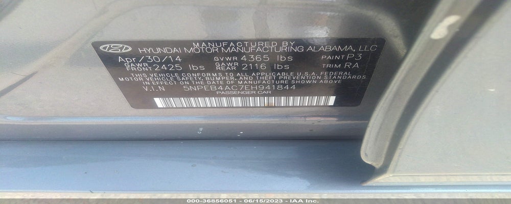 5NPEB4AC7EH941844 2014 HYUNDAI SONATA photo no. 9