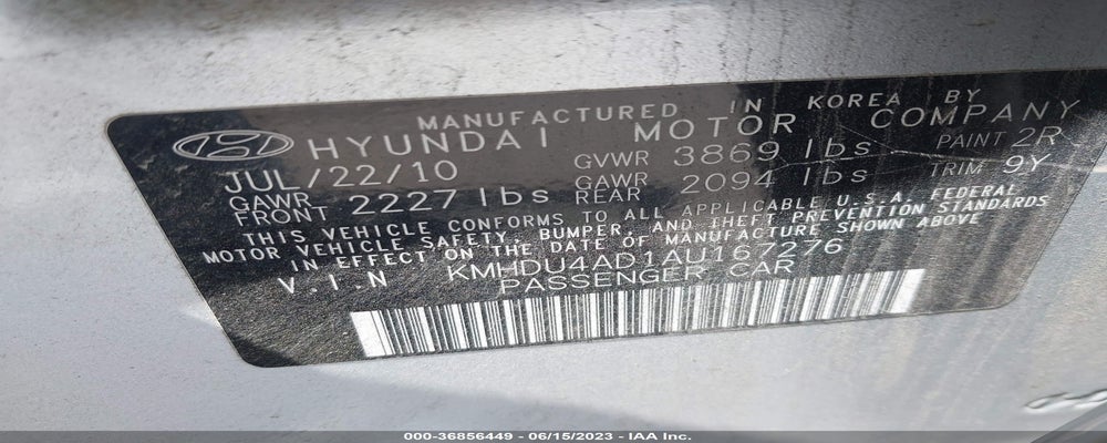 KMHDU4AD1AU167276 2010 HYUNDAI ELANTRA photo no. 9