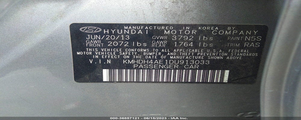 KMHDH4AE1DU913033 2013 HYUNDAI ELANTRA photo no. 9