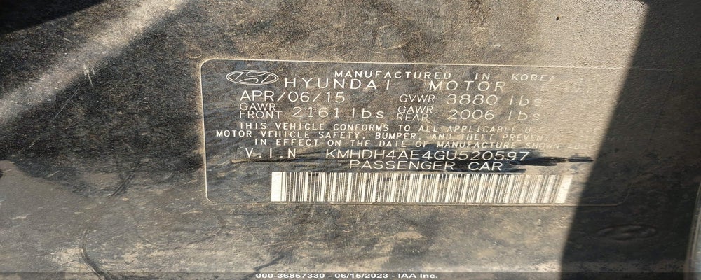 KMHDH4AE4GU520597 2016 HYUNDAI ELANTRA photo no. 9