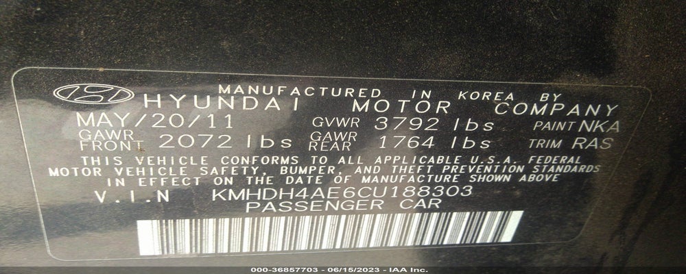 KMHDH4AE6CU188303 2012 HYUNDAI ELANTRA photo no. 9