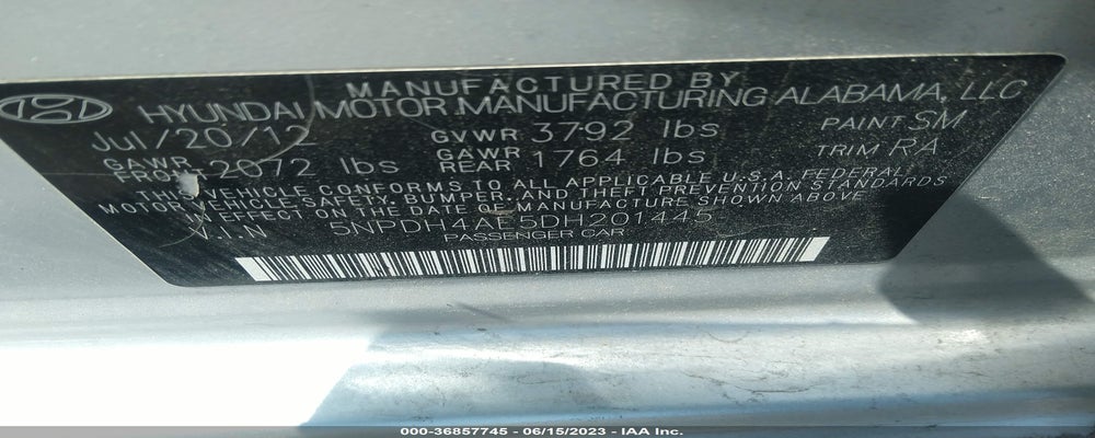 5NPDH4AE5DH201445 2013 HYUNDAI ELANTRA photo no. 9