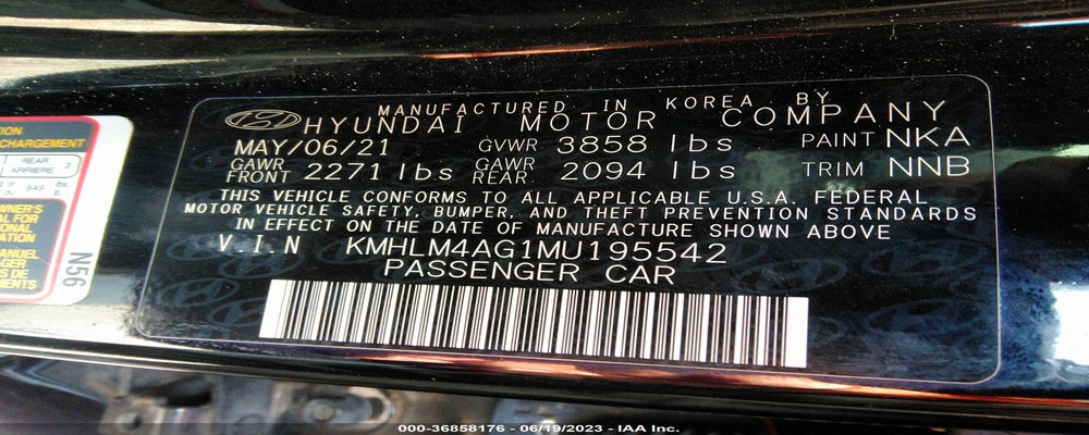 KMHLM4AG1MU195542 2021 HYUNDAI ELANTRA photo no. 9