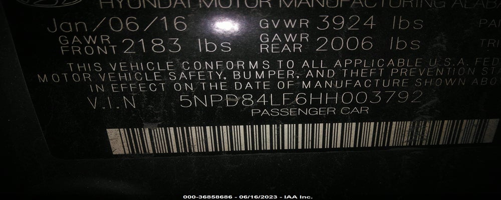 5NPD84LF6HH003792 2017 HYUNDAI ELANTRA photo no. 9