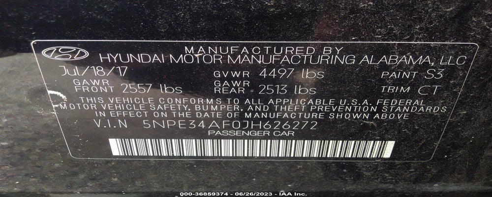 5NPE34AF0JH626272 2018 HYUNDAI SONATA photo no. 9