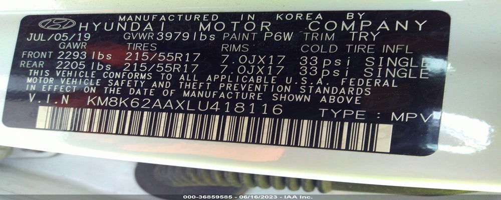 KM8K62AAXLU418116 2020 HYUNDAI KONA photo no. 9