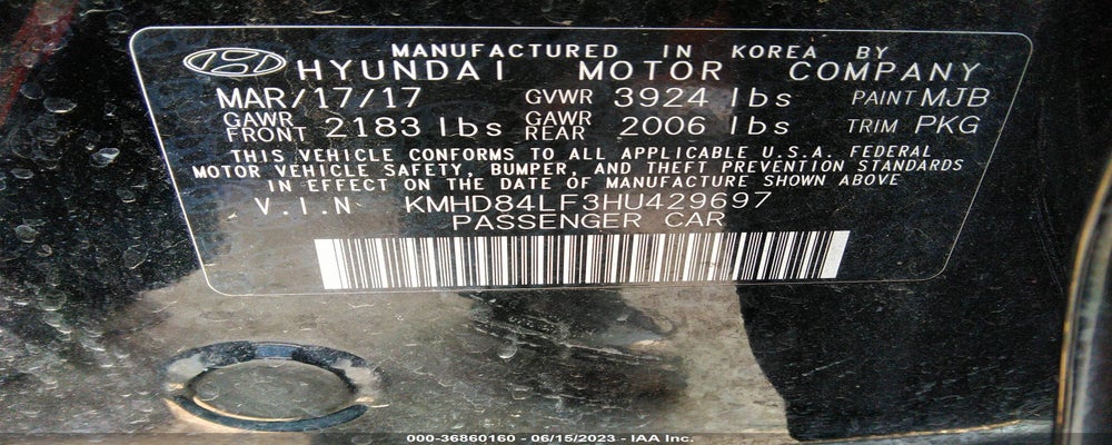 KMHD84LF3HU429697 2017 HYUNDAI ELANTRA photo no. 9