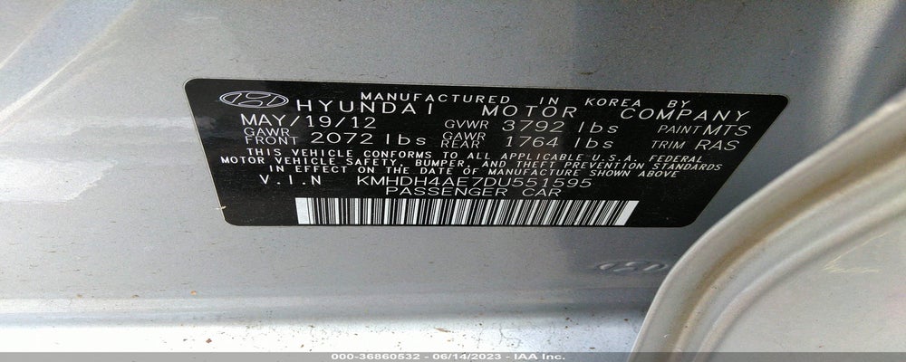 KMHDH4AE7DU551595 2013 HYUNDAI ELANTRA photo no. 9