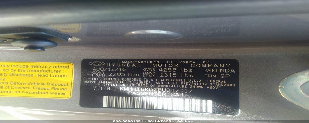 KMHHT6KD2BU047017 2011 HYUNDAI GENESIS COUPE photo no. 9