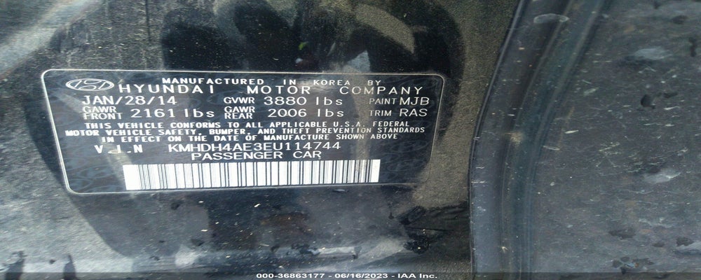 KMHDH4AE3EU114744 2014 HYUNDAI ELANTRA photo no. 9