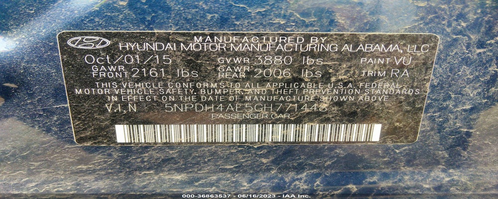 5NPDH4AE5GH771448 2016 HYUNDAI ELANTRA photo no. 9