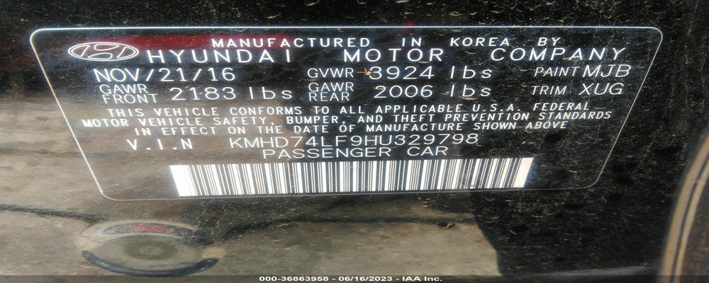 KMHD74LF9HU329798 2017 HYUNDAI ELANTRA photo no. 9