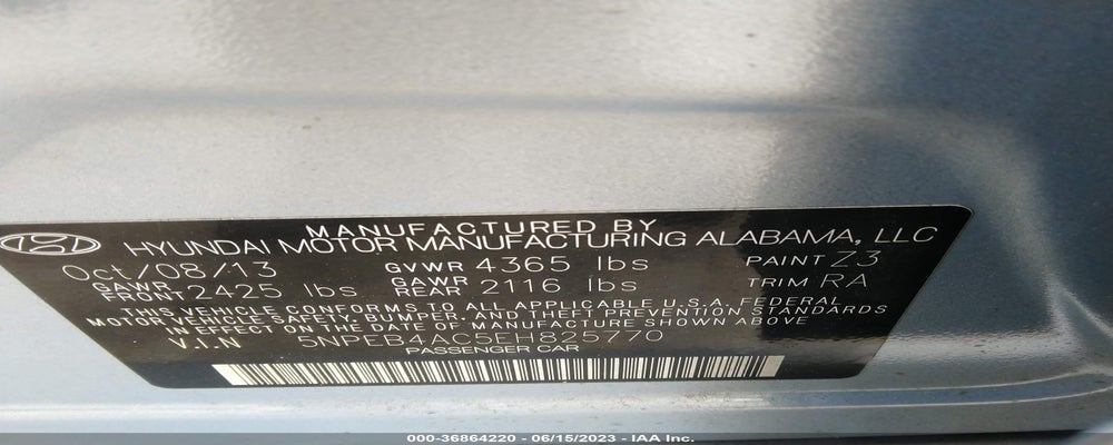 5NPEB4AC5EH825770 2014 HYUNDAI SONATA photo no. 9