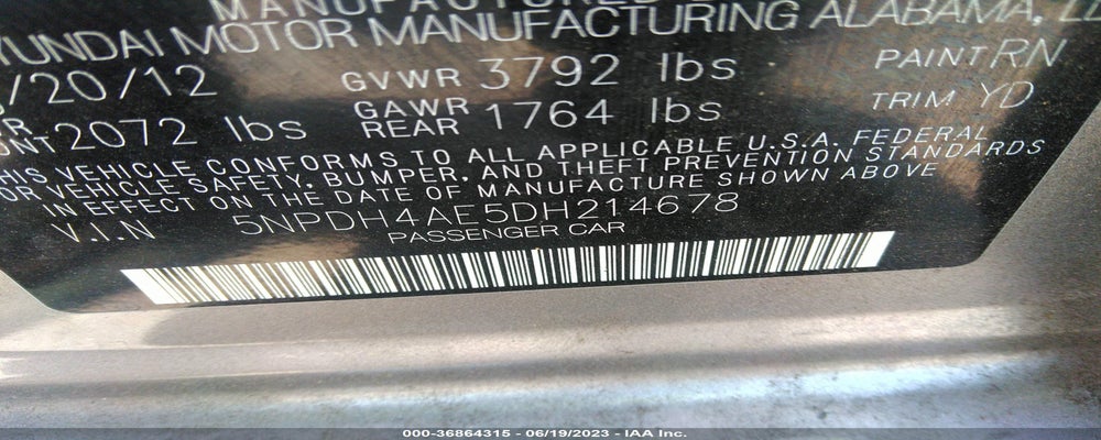 5NPDH4AE5DH214678 2013 HYUNDAI ELANTRA photo no. 9