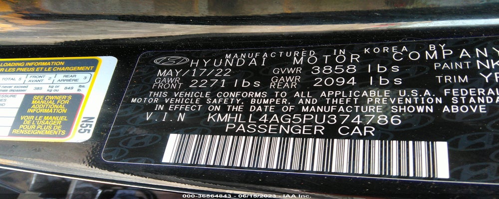 KMHLL4AG5PU374786 2023 HYUNDAI ELANTRA photo no. 9