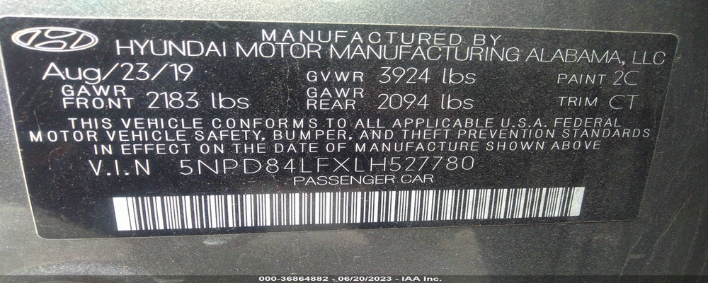 5NPD84LFXLH527780 2020 HYUNDAI ELANTRA photo no. 9