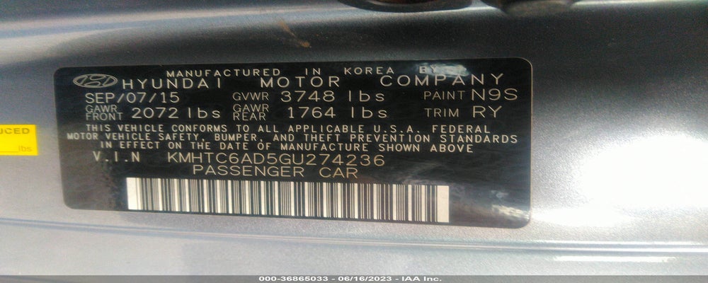 KMHTC6AD5GU274236 2016 HYUNDAI VELOSTER photo no. 9