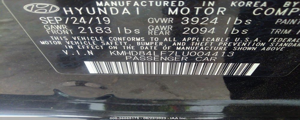 KMHD84LF7LU004413 2020 HYUNDAI ELANTRA photo no. 9
