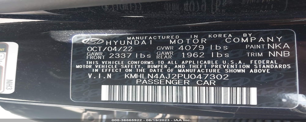 KMHLN4AJ2PU047302 2023 HYUNDAI ELANTRA HYBRID photo no. 9